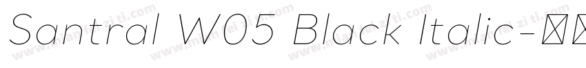 Santral W05 Black Italic字体转换